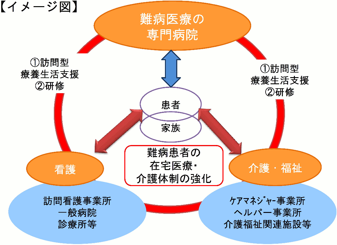 難病医療体制のイメージ図